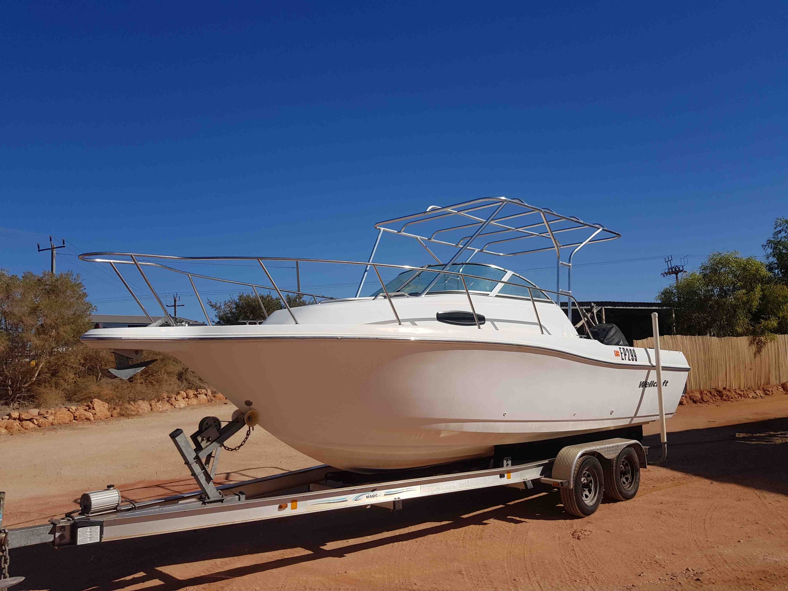 Custom marine bimini fabrication