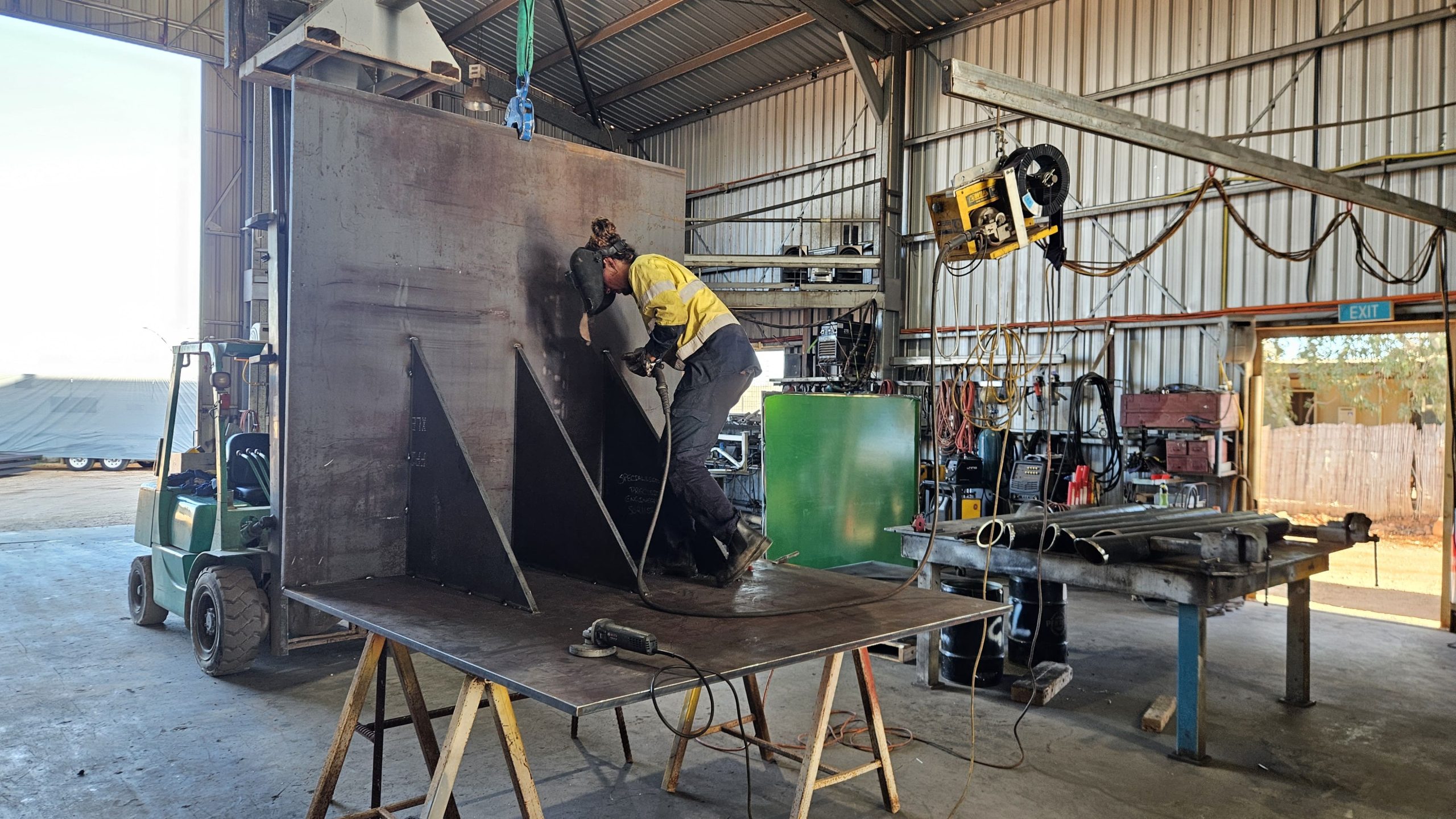 Mining and industrial fabrication support