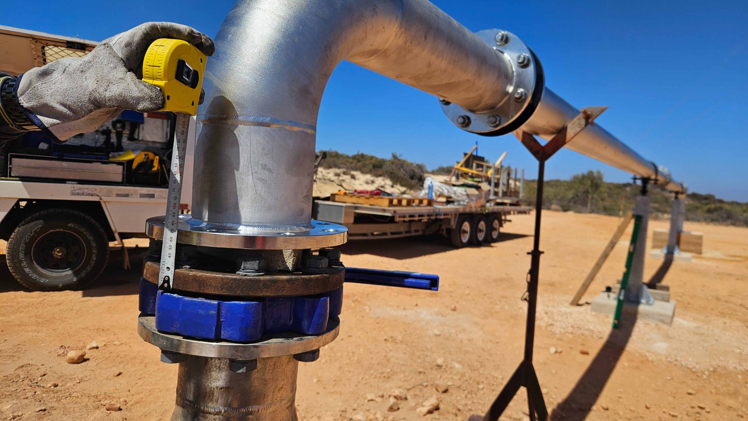 Pipe spooling and pipe welding project in Exmouth